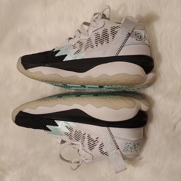 Adidas DAME 8 Damian Lillard 4th Quarter KO  Gray/Mint  Women Size 6.5 - Picture 5 of 9